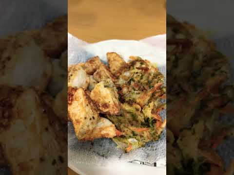 #うどん #かきあげ #長芋の唐揚げ #残り物