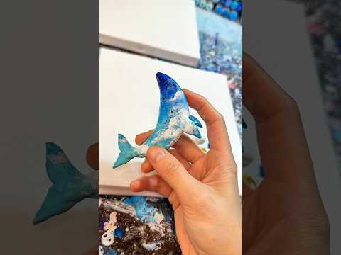 「自分の世界を持ったクジラ」が絵の具から飛び出すアート🐋🎨#painter #painting #モリモリアート