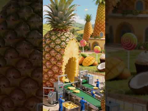 Mini pineapple juice factory 🍍#factory #pineapple #mini #fruits #short #shortsfeed #shortsviral
