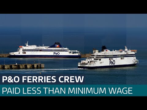 P&O Ferries still paying crew less than £5 / hour despite government wage pledge | ITV News