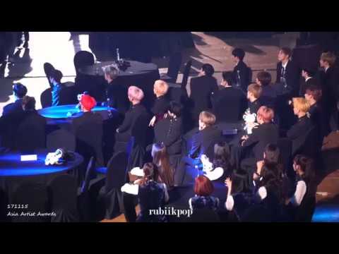 171115 AAA - Seventeen, JBJ, Jung Sewoon, Gugudan react to Monsta X perf (Asia Artist Awards)
