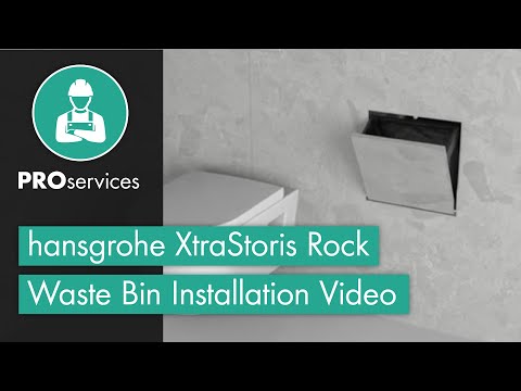 hansgrohe XtraStoris Rock Waste Bin Installation Video