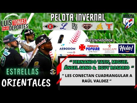 Fernando Tatis, Miguel Ángel Sano & Eguy  Rosario las conectan cuadrangular a Raúl Valdez