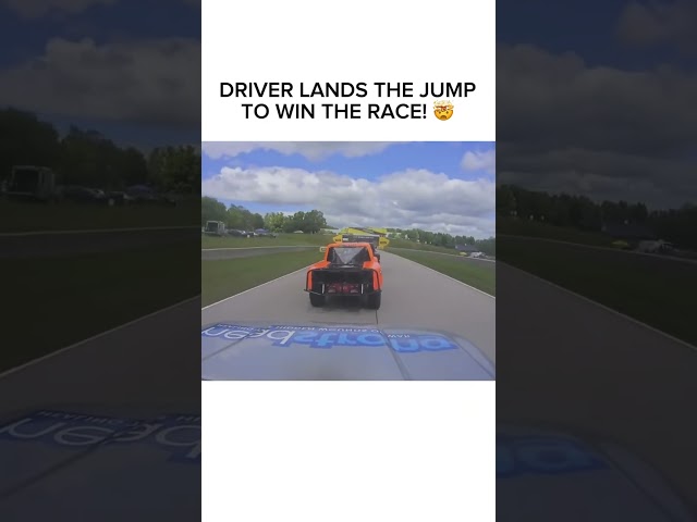 Driver lands insane jump to win the race! 🤯 #racing #rally #nascar #sports #espn #sportscenter