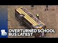 4 injured in school bus rollover in Columbia