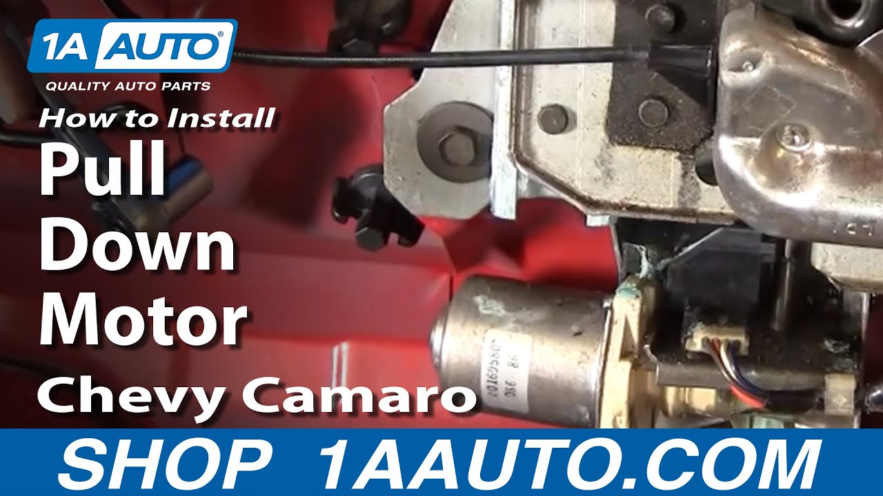 How To Install Replace Rear Pull Down Motor Chevy Camaro ... 95 camaro alternator wiring diagram 