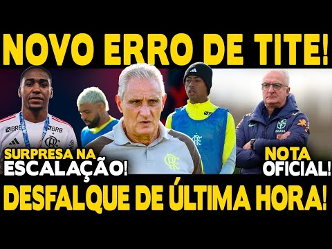 NOTA OFICIAL! NOVO ERRO DE TITE! SURPRESA NA ESCALAÇÃO! DESFALQUE DE ÚLTIMA HORA! NENHUM CONVOCADO!