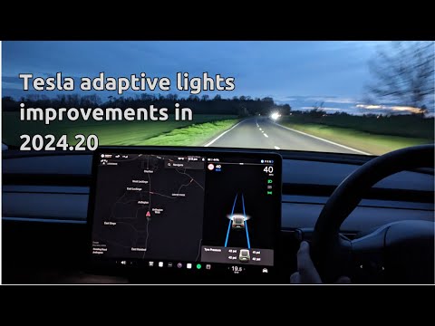 Tesla adaptive headlight & auto wiper improvements in OTA update 2024.20