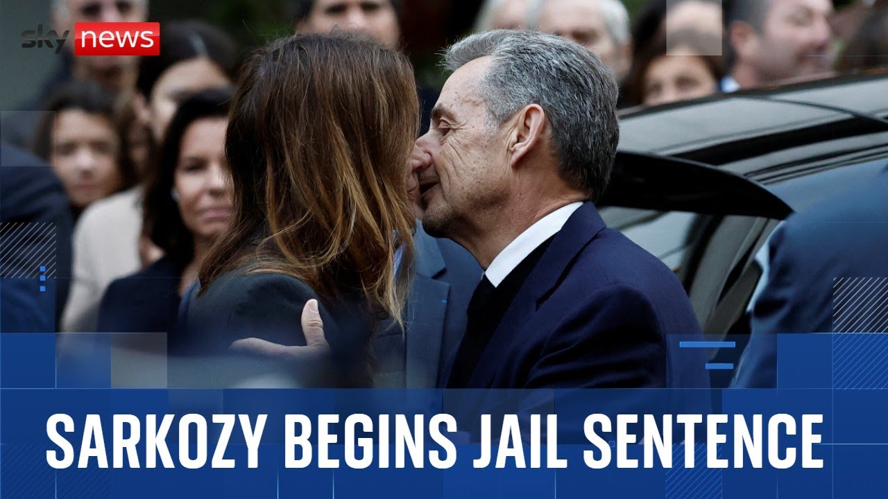 Ex-French president Nicolas Sarkozy enters prison for five-year sentence