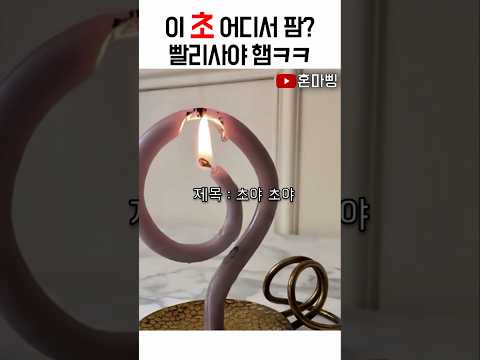 이 초 어디서팜? 빨리사야햄 ㅋㅋ