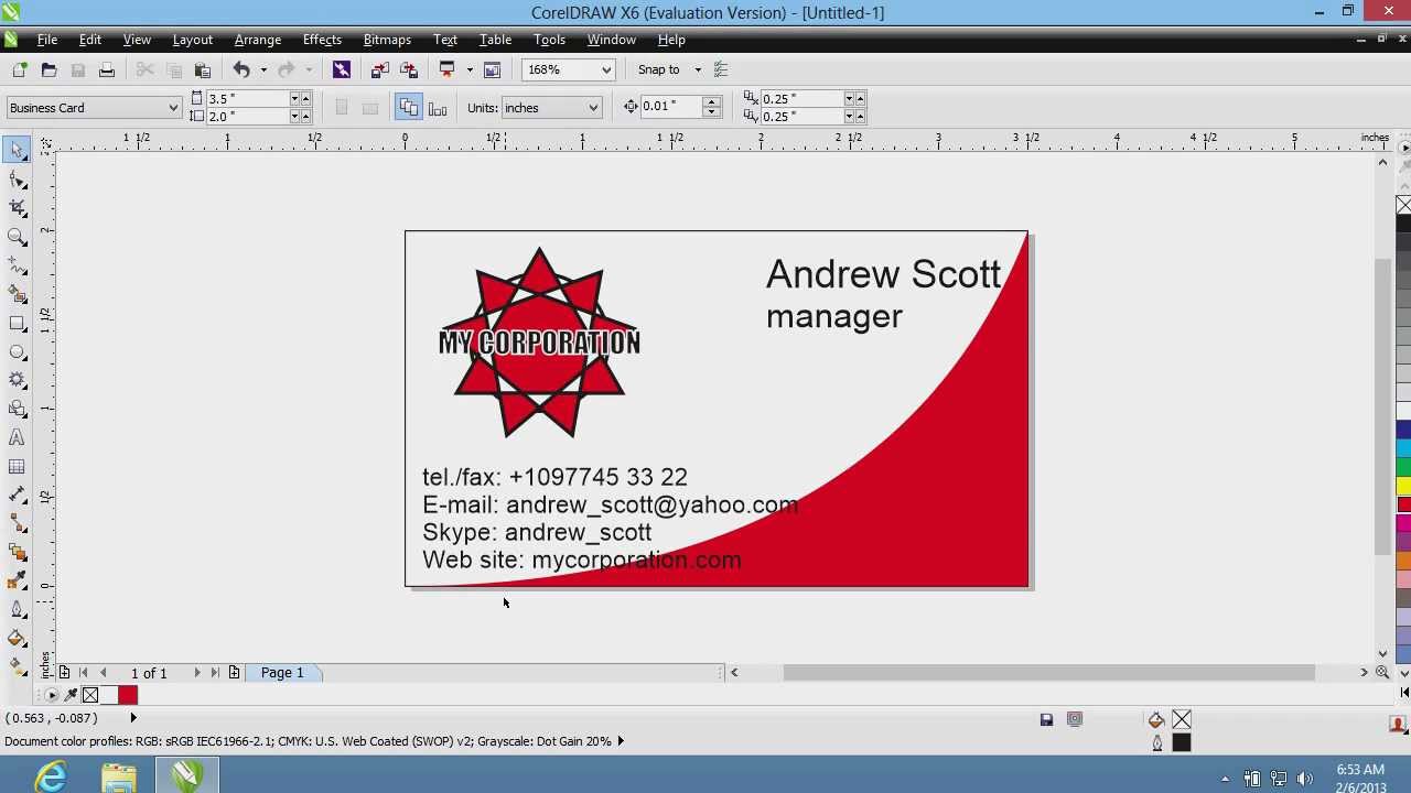 how-to-create-business-cards-in-coreldraw-youtube