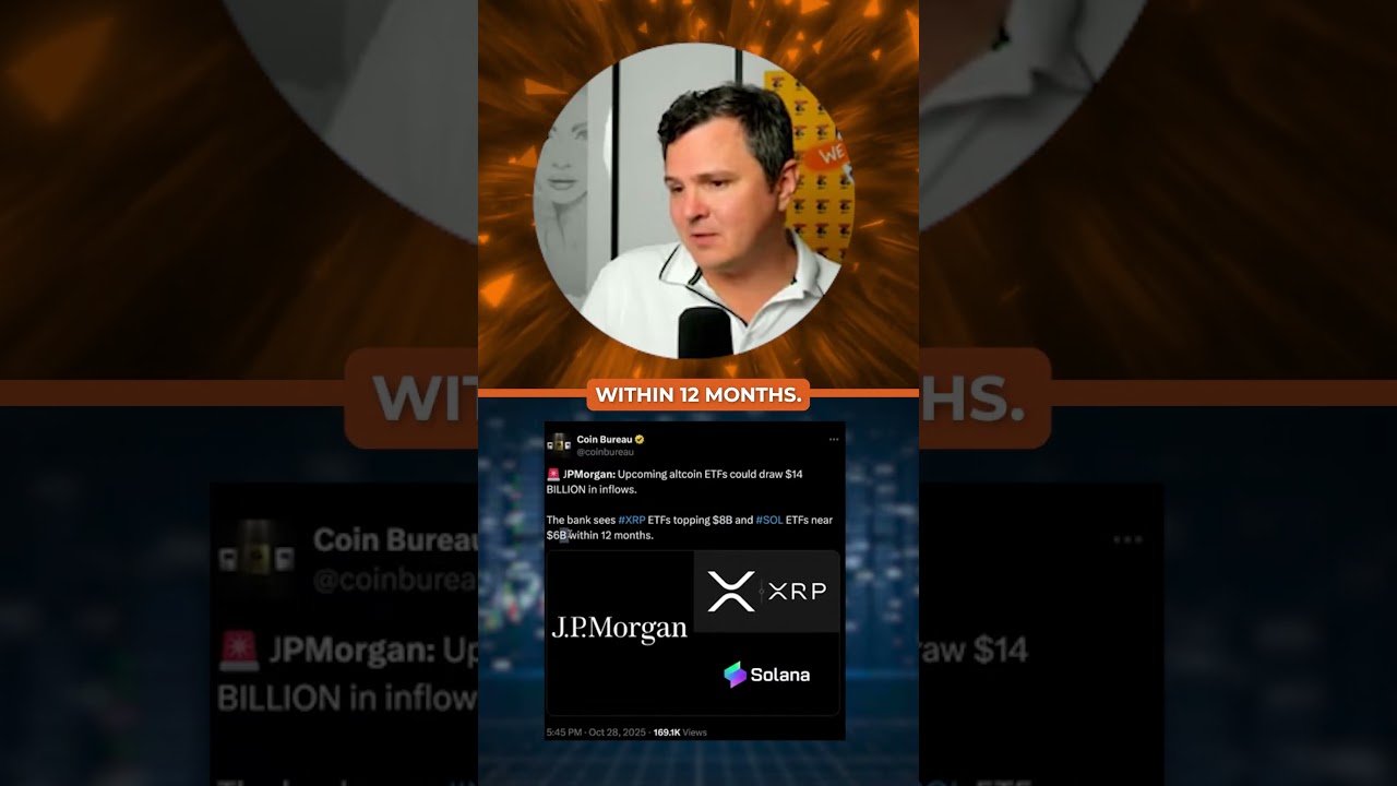JPMorgan Says SOL and XRP ETFs Could Draw $14B In Inflows