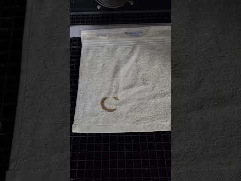 #Engraving on #Towel #laser #engrave #logo #qatarpress #qatar #doha2024 #textileengraving #cloth