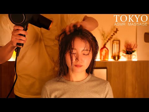 ASMR 髪乾かすのが面倒くさい人向けのヘアドライヤー・ヘッドマッサージ