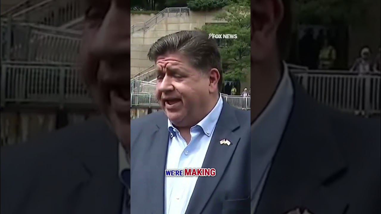 Gov. Pritzker mocks Trump, then CAUGHT outside Trump Tower #shorts #foxnews #politics