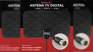 Pratinjau video produk Taffware Antena TV Digital Indoor DVB-T2 25dB Grid Jack Male Plug - TFL-D139