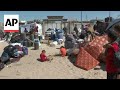 Palestinians displaced in Muwasi camp in southern Gaza suffer harsh conditions