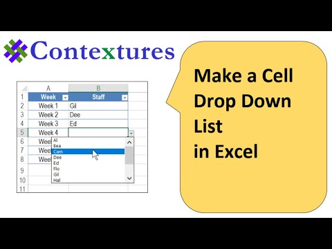 How to Make a Cell Drop Down List in Excel 2010 - YouTube