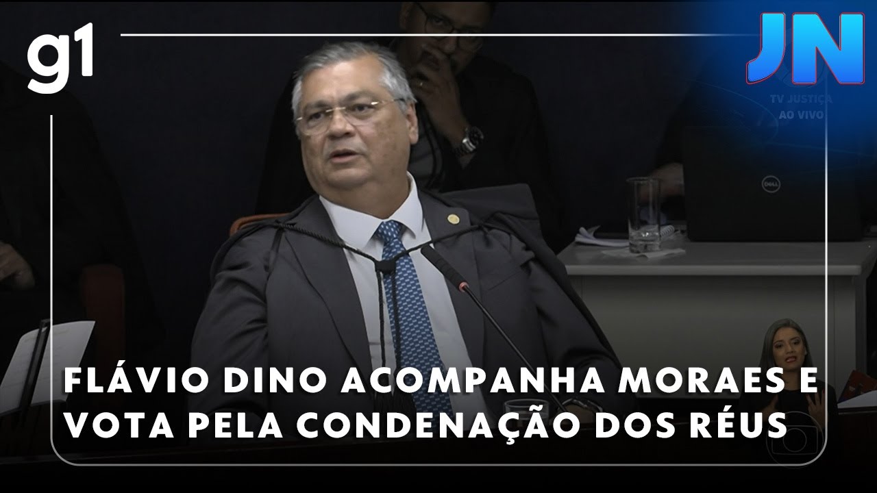 Jornal Nacional Flávio Dino acompanha Moraes e é favorável à condenação de todos os réus