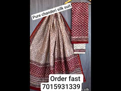 🌹chanderi silk suit #fashion #viral #trending #online #latest # Chanderi # jaipuri #seemafashionfab
