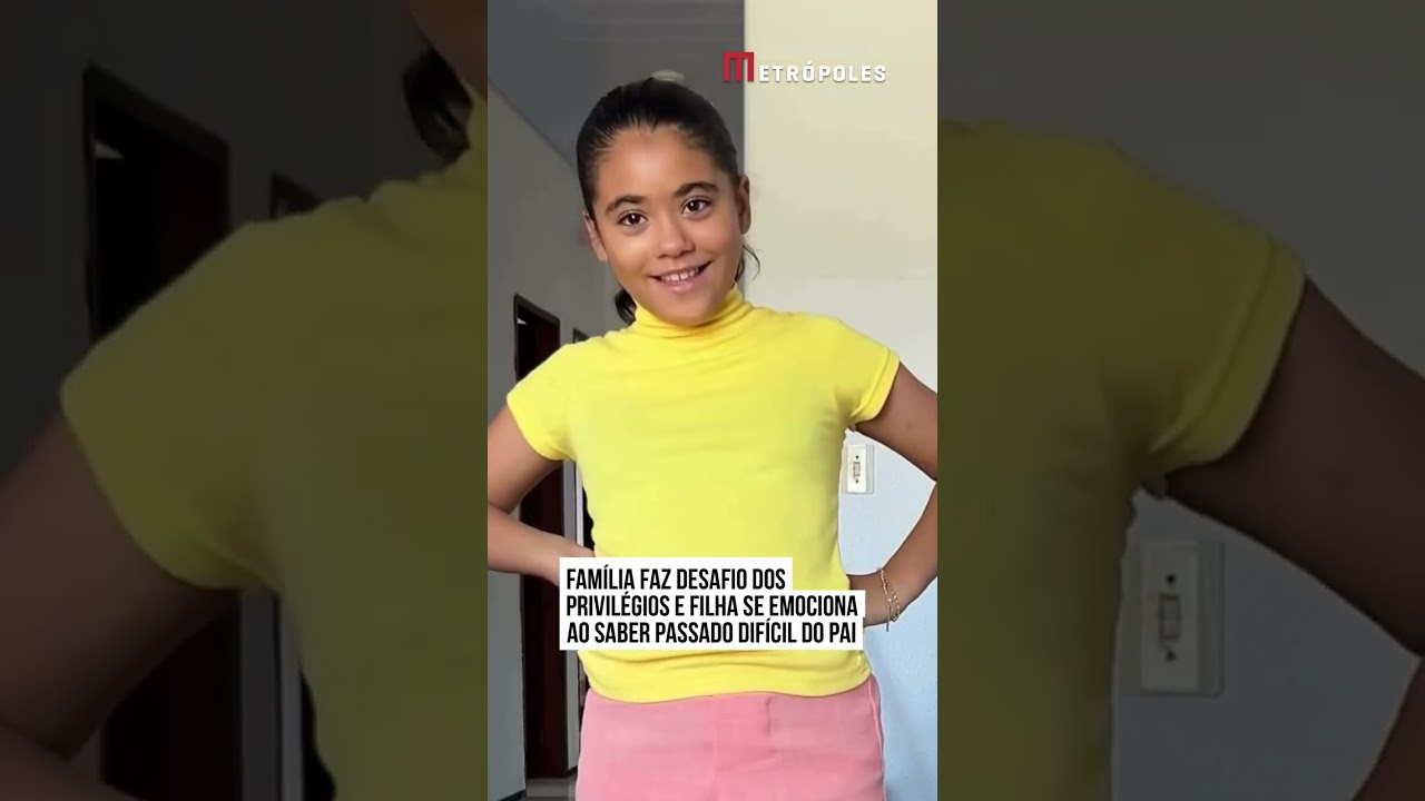 Família faz desafio dos privilégios e filha se emociona ao saber passado difícil do pai