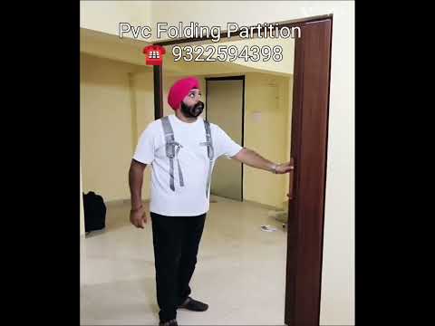 Pvc folding accordion door, partition, divider, ac insulation पीवीसी फोल्डीग तह दरवाजे 9322594398