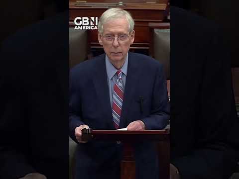 Mitch McConnell ends his first speech since recent freeze-up #USA #GBNAmerica #GBNews