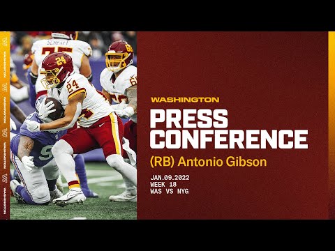 Antonio Gibson Press Conference | Week 18: Washington at Giants video clip