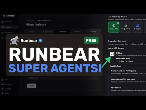 Runbear MCP Agents: EASILY Create SUPER AI Agent TEAMMATES for you! Integrate with Slack, Discord!