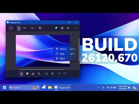 New Windows 11 Build 26120.670 – New Snipping Tool Feature, New Improvements and Fixes (Dev)
