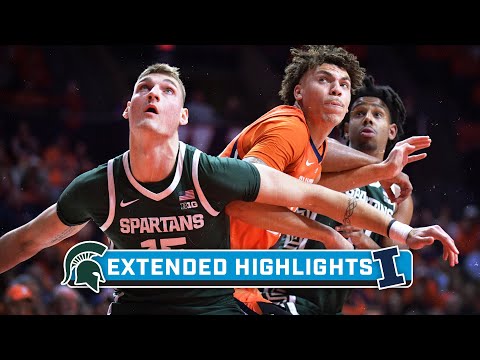 Michigan State At Illinois | Extended Highlights | Big Ten Men's ...