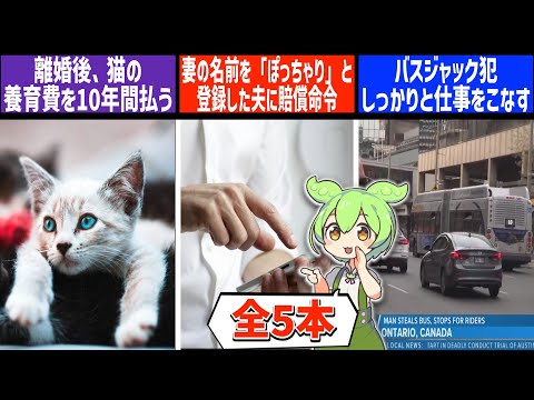 11月29日 世界のおもしろB級ニュース【全5本】【ずんだもん】