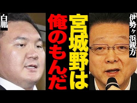 ニュースの動画サムネイル - 白鵬の『宮城野』の弟子襲名に事件勃発！伊勢ヶ浜親方が完全否定して自ら『宮城野』を襲名する衝撃の思惑がヤバい…弟子たちが告白した驚きの本音や待ち受けている地獄に日々に言葉を失う…