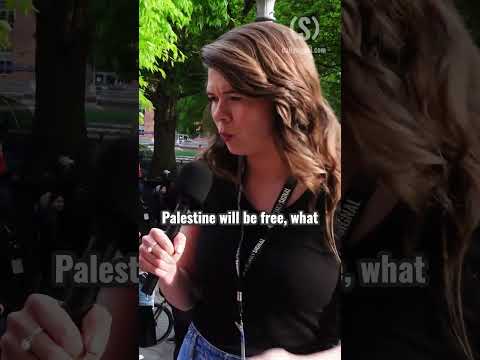 GEORGE WASHINGTON UNIVERSITY: Jewish Student REACTS to Pro-Palestine
protestors on her campus