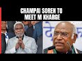 Champai Soren In Delhi To Meet M Kharge Amid Rift Over New Cabinet Expansion