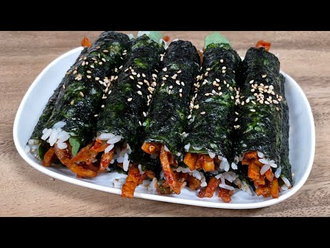 매콤어묵꼬마김밥~어묵한가지면맛있는 꼬마김밥완성~~