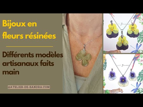 Bijoux en fleurs résinées 🌸 | Différents modèles artisanaux faits main