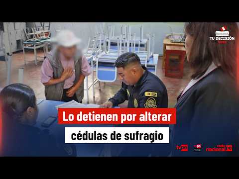 Los Olivos: sujeto fue detenido por alterar cédulas de sufragio