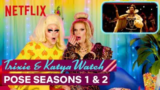 Drag Queens Trixie Mattel & Katya React to Pose | I Like to Watch | Netflix