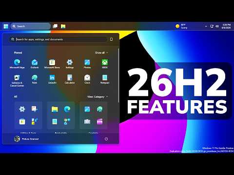 New Windows 11 26H2 Features – New Start Menu Hover, New Search Settings and more (How to Enable)