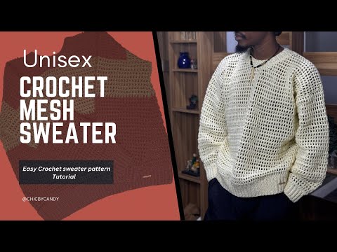 Crochet Sweater| Mesh Sweater pattern| DIY tutorial