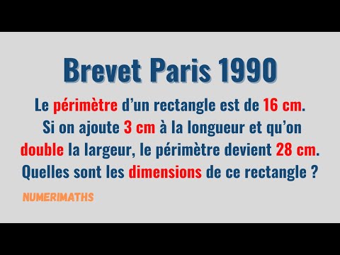 🤯 Ce rectangle te piègera si tu ne poses pas les bonnes équations !