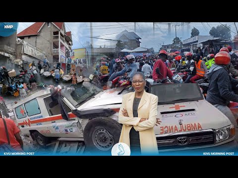 GOMA : SCANDALE, UNE AMBULANCE TRANSPORTANT DES MALADES TERMINE SA COURSE DANS UN MUR