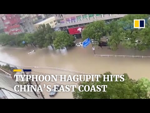 Typhoon Hagupit hits China’s eastern coastal areas causing floods and forcing evacuations