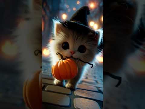 Cutest Trick or Treat Ever — Kitten Edition! #cat #catshorts #cute #ai #aishorts #kitten #petlover