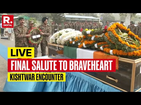 Wreath Laying Ceremony Of Naib Subedar Rakesh Kumar Who Lost His Life In Kishtwar Encounter