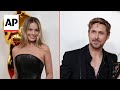 Margot Robbie, Ryan Gosling pose on Oscars red carpet