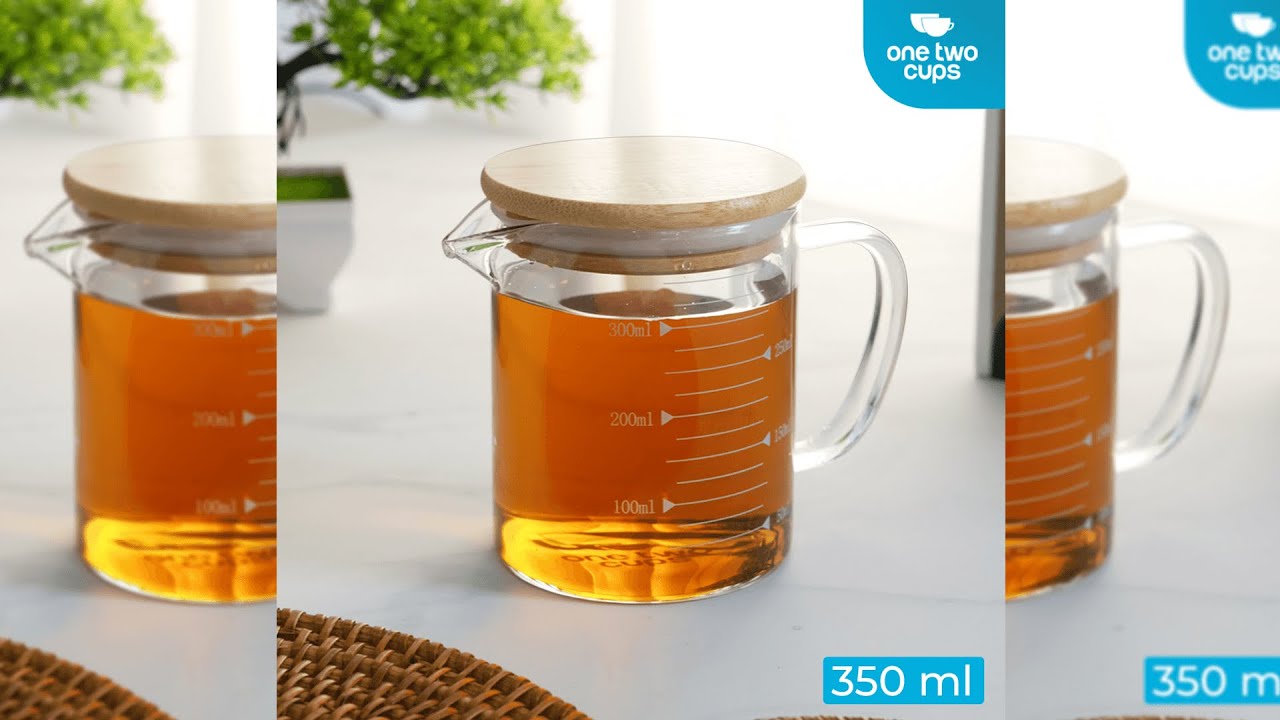 Pratinjau video produk One Two Cups Gelas Takar Ukur Measuring Cup Glass 1000ml - GG-18