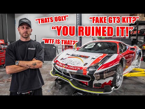 Transforming Ferrari 488 into GT3 Evo: Ride Height Fixes & Aesthetic Preservation