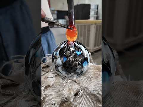 Would You Hang This on Your Tree? 👀" #glassblowing #glass #glassart #satisfying #handblownglass